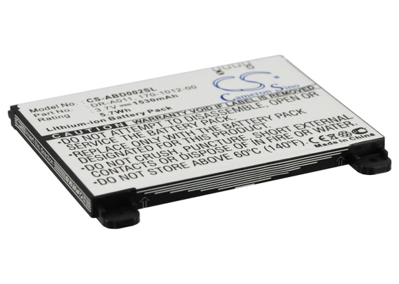 Battery for Amazon Kindle 2 170-1012-00, DR-A011 3.7V Li-ion 1530mAh / 5.7Wh