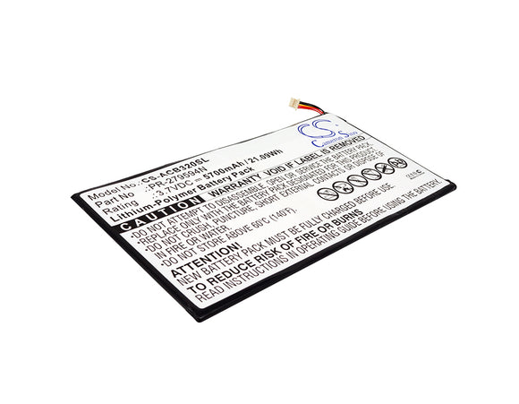 Battery for Acer Iconia One 10 KT.0020H.002, PR-279594N, PR-279594N(1ICP3-95-94-