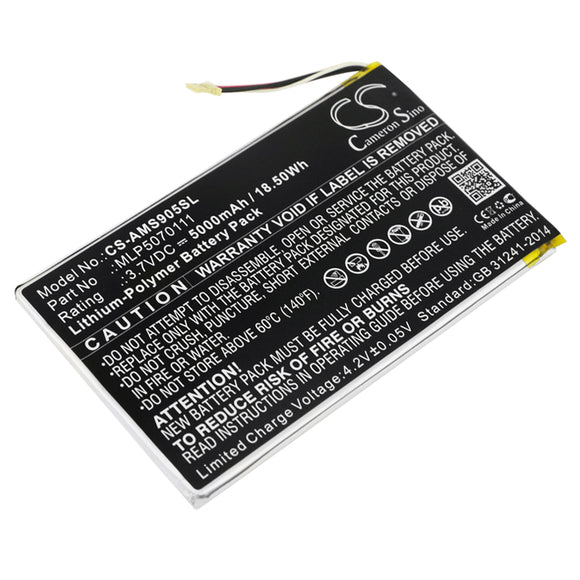 Battery for Autel MaxiTPMS TS608 Scanne MLP5070111 3.7V Li-Polymer 5000mAh / 18.