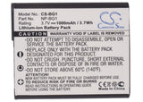 Battery for Sony Cyber-shot DSC-HX20V NP-BG1, NP-FG1 3.7V Li-ion 1000mAh