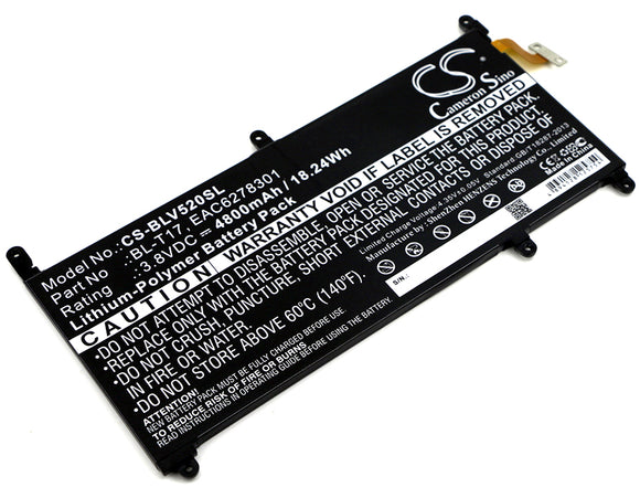 Battery for LG G Pad X 8.3 BL-T17, EAC6278301 3.8V Li-Polymer 4800mAh / 18.24Wh