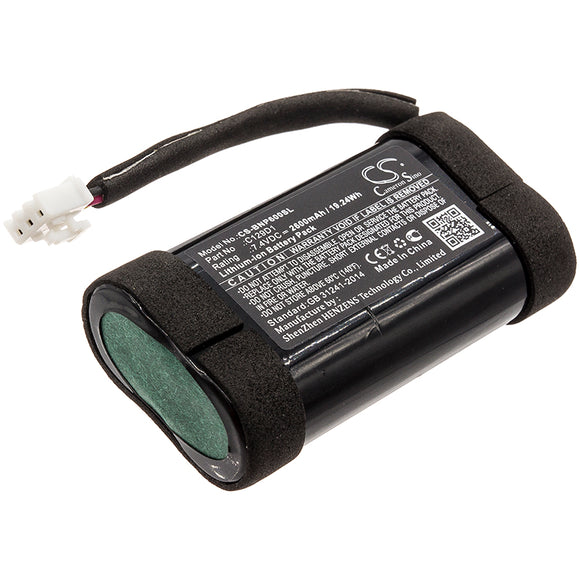 Battery for Bang and Olufsen BeoPlay P6 2INR19-66, C129D1 7.4V Li-ion 2600mAh / 