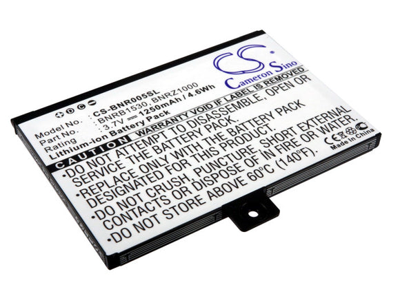 Battery for Barnes and Noble nook 9875521, 9BS11GTFF10B3, BNRB1530, BNRB454261, 
