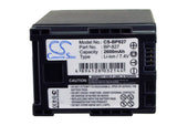 Battery for Canon VIXIA HF G20 BP-820, BP-827 7.4V Li-ion 2600mAh / 19.24Wh