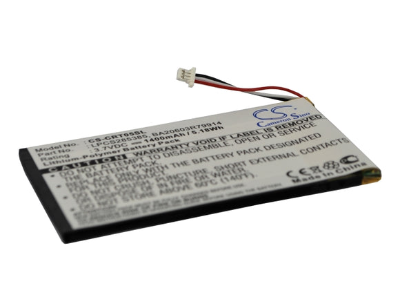 Battery for Creative DVP-HD0003 BA20603R79914, LPCS285385 3.7V Li-Polymer 1400mA