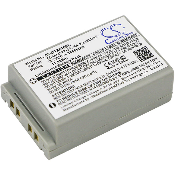 Battery for Casio DT-X8-20C 55-002177-01, HA-K23XLBAT 3.7V Li-ion 3000mAh / 11.1