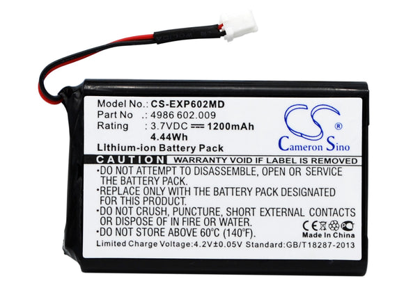 Battery for Eppendorf Repeater E3 022462407, 4986 602.009 3.7V Li-ion 1200mAh / 