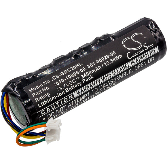 Battery for Garmin Astro System DC20 010-10806-00, 010-10806-01, 010-10806-20, 3