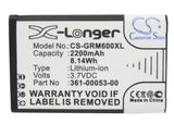 Battery for Garmin Montana 650 010-11599-00, 010-11654-03, 361-00053-00, 361-000