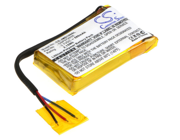 Battery for JBL JBL Go GSP072035 3.7V Li-Polymer 420mAh / 1.55Wh