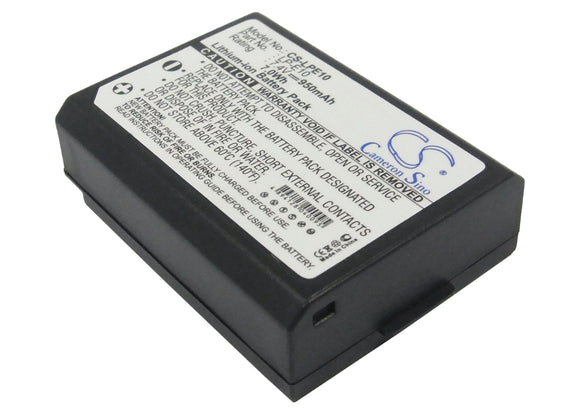 Battery for Canon EOS REBEL T3 LP-E10 7.4V Li-ion 950mAh / 7.03Wh
