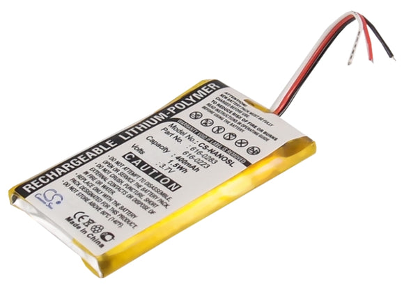 Battery for Apple iPOD Nano 2GB 616-0223, 616-0224, 616-0283 3.7V Li-Polymer 400