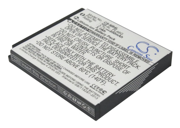 Battery for Canon IXY 510 IS NB-4L, PL46G 3.7V Li-ion 850mAh / 3.1Wh