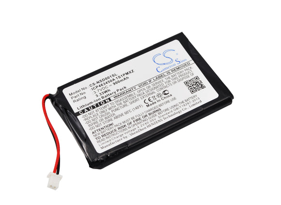 Battery for AudioVox IHDP01A ICP463450A 1S1PMXZ 3.7V Li-ion 900mAh / 3.33Wh