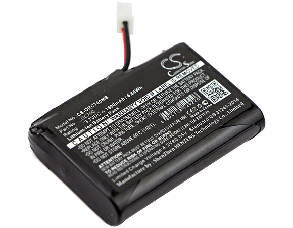 Battery for Oricom SC705 SC700 3.7V Li-ion 1800mAh / 6.66Wh