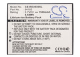 Battery for RCA Lyra X3000 54182 3.7V Li-ion 1500mAh