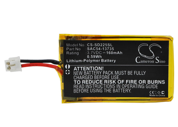 Battery for SportDOG SD-425 SAC54-13735 3.7V Li-Polymer 160mAh / 0.59Wh