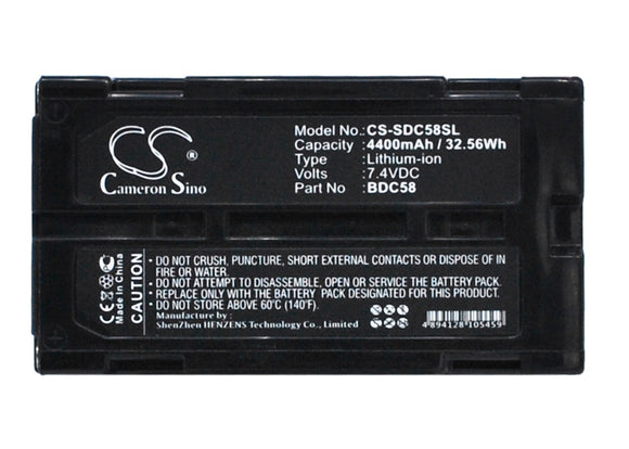 Battery for Sokkia NET1200 BDC46A, BDC46B, BDC58, BDC-58, BDC70, BDC-70, BLI-SRX