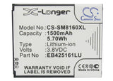 Battery for Samsung SGH-T599 EB425161LA, EB425161LU 3.8V Li-ion 1500mAh / 5.70Wh