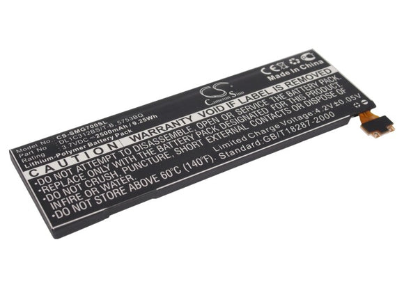 Battery for Samsung Galaxy Player 5.0 5735BO, DL1C312BS-T-B 3.7V Li-Polymer 2500