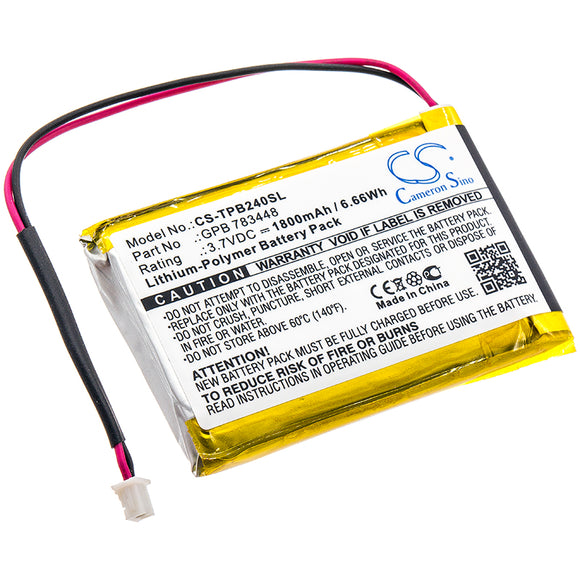 Battery for Telex PB24ND-TX GPB 783448 3.7V Li-Polymer 1800mAh / 6.66Wh