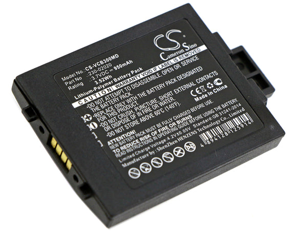 Battery for Vocera B3000N 230-02020 3.7V Li-Polymer 950mAh / 3.52Wh