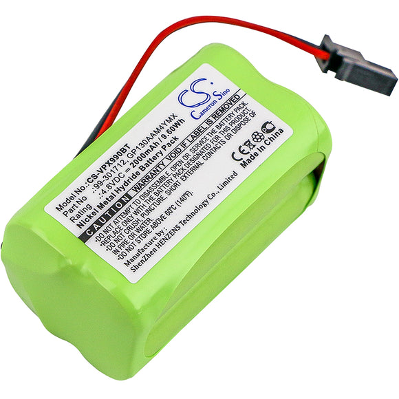 Battery for Visonic PowerMaster 10 99-301712, GP130AAM4YMX, GP230AAH4YMX 4.8V Ni