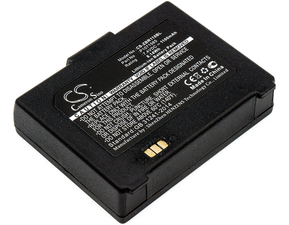 Battery for Zebra ZQ220 P1070125-008, P1071565, P1071566 7.4V Li-ion 1100mAh / 8