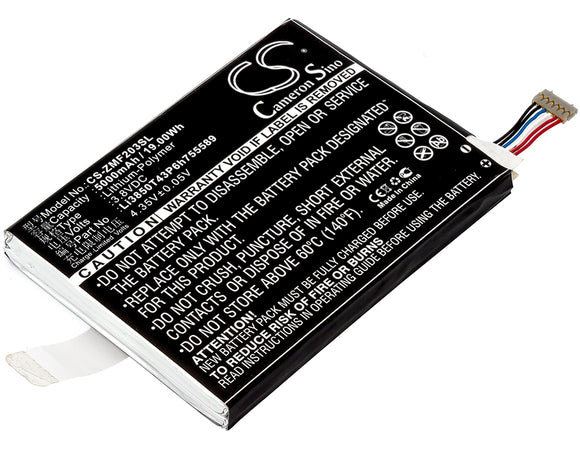 Battery for ZTE GL09P Li3850T43P6h755589 3.8V Li-Polymer 5000mAh / 19.00Wh