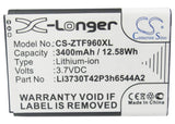 Battery for ZTE SRQ-Z289L LI3730T42P3h6544A2 3.7V Li-ion 3400mAh / 12.58Wh