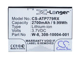 Battery for NETGEAR AC779S 5200087, W-7, W-7a, W-8a 3.7V Li-ion 2400mAh / 8.88Wh