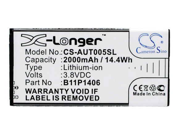 Battery for Asus T005 0B200-01110000, B11P1406 3.8V Li-ion 2000mAh / 7.60Wh