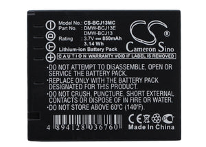 Battery for Leica D-LUX6 18719, 18720, BP-DC9, BP-DC9E, BP-DC9U 3.7V Li-ion 850m