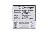 Battery for BLU AMOUR C555434160T 3.7V Li-ion 1500mAh / 5.55Wh