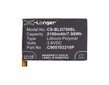 Battery for BLU Studio X C905703210P, C9057032110P 3.8V Li-Polymer 2100mAh / 7.9