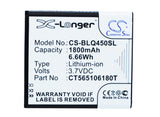 Battery for BLU Quattro 4.5 CT565106180T 3.7V Li-ion 1800mAh / 6.66Wh