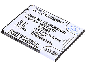 Battery for BLU Win HD C765804220L 3.8V Li-Polymer 2300mAh / 8.74Wh