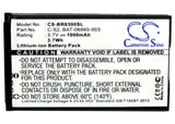 Battery for Blackberry Curve 8320 ACC-10477-001, BAT-06860-002, BAT-06860-003, C