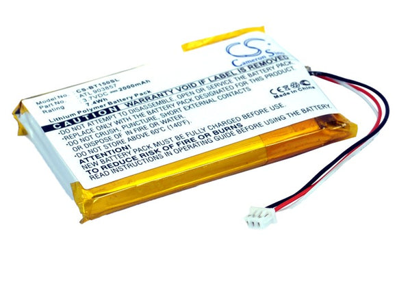 Battery for Globalstar TR-150 ATL903857, BP02-000540, GT920 3.7V Li-Polymer 2000