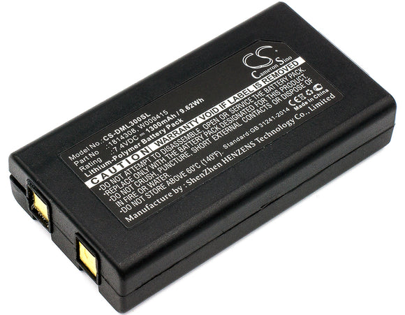 Battery for DYMO 1982171 1814308, 643463, W009415 7.4V Li-Polymer 1300mAh / 9.62