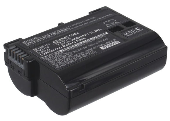 Battery for Nikon Digital SLR D800 EN-EL15, EN-EL15A 7V Li-ion 1600mAh / 11.20Wh