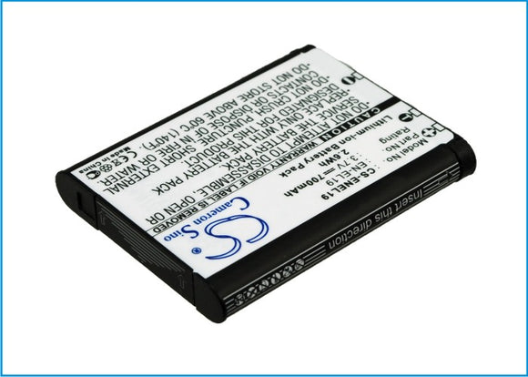 Battery for Nikon Coolpix S2700 EN-EL19 3.7V Li-ion 700mAh / 2.59Wh