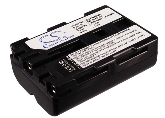 Battery for Sony DSLR-A200W NP-FM500H 7.4V Li-ion 1600mAh / 11.8Wh