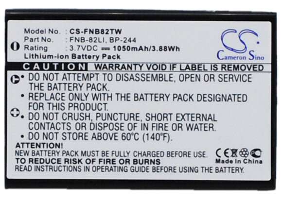 Battery for IWATSU DC-PS8 3.7V Li-ion 1050mAh / 3.89Wh