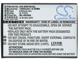 Battery for GIONEE F301 BL-G020A 3.7V Li-ion 1500mAh / 5.55Wh