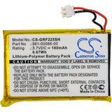 Battery for Garmin Approach G10 361-00072-10, 361-00086-00 3.7V Li-Polymer 180mA