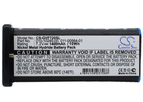 Battery for Garmin VHF 720 010-10245-00, 011-00564-01 7.2V Ni-MH 1400mAh