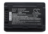 Battery for Panasonic HC-250EB VW-VBT190 3.6V Li-ion 1500mAh / 5.40Wh