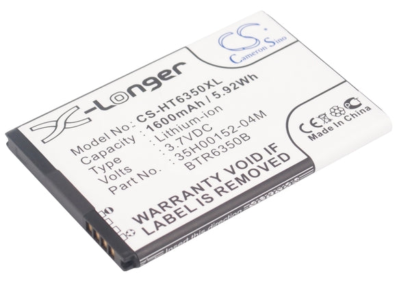 Battery for Verizon ADR6350VW 35H00152-04M, 35H00152-05M, BTR6350, BTR6350B 3.7V