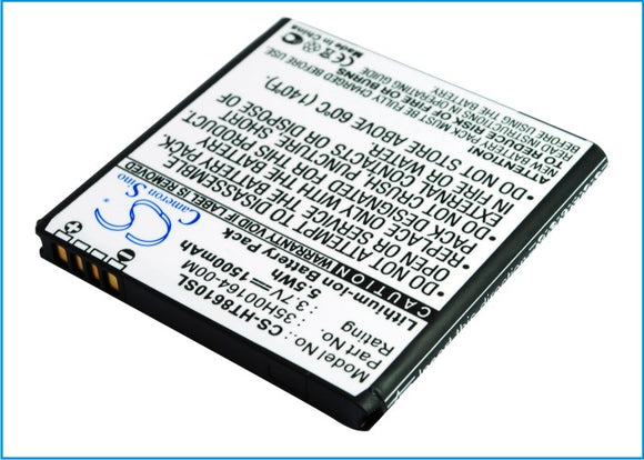 Battery for HTC Rider 35H00157-06M, 35H00166-00M, 35H00166-03M, BG86100 3.7V Li-
